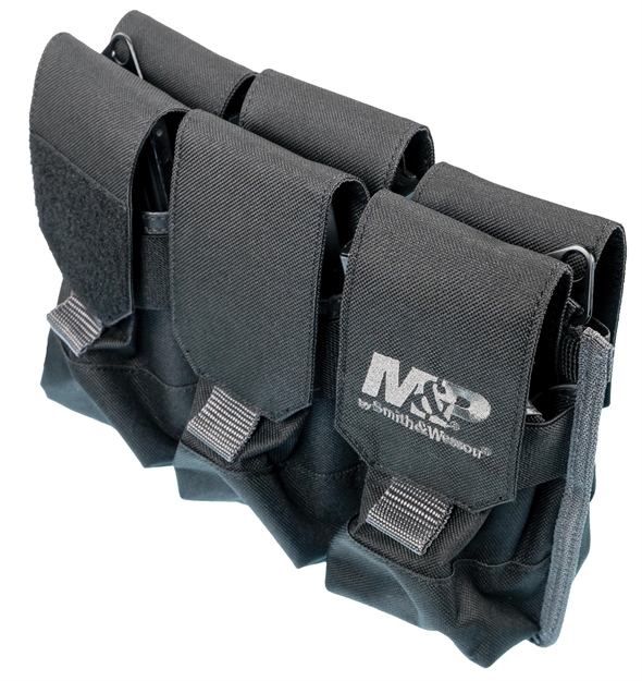 Picture of M&P Accessories 110181 Pro Tac Mag Pouch Black Nylon 11.125" X 7.75" X 6" External