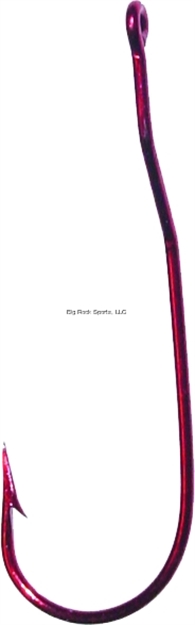 Picture of Mr. Crappie Cam-Action Hook, Size 6, Needle Point, Light Wire, Aberdeen, Straight Eye, Code Red, 18 Per Big Count Bag