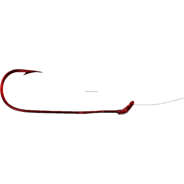 Picture of Mr. Crappie Code Red Snelled Cam-Action Hook, Size 2, Needle Point, Light/Fine Wire, 5 Per Pack