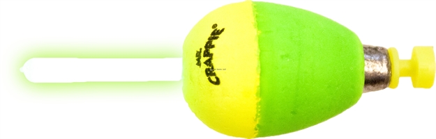Picture of Mr. Crappie Flo Glo Lighted Bobbers 1-1/2" Pear Y/G 2Pk