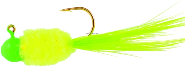 Picture of Mr. Crappie Slab Daddy Jig, 1/16 Oz, Chartreuse/Lime Parrot Head, 3/Pack