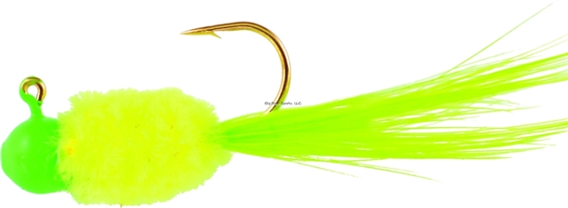 Picture of Mr. Crappie Slab Daddy Jig, 1/32 Oz, Chartreuse/Lime Parrot Head, 3/Pack