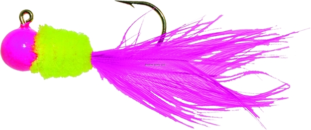 Picture of Mr. Crappie Slab Daddy Jig, 1/32 Oz, Pink/Chartreuse Dizzy Lizzy, 3/Pack