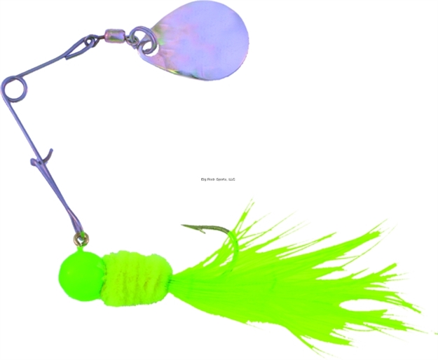 Picture of Mr. Crappie Spin Daddy, 1/16 Oz, Chartreuse/Lime Parrot Head, W/1 Spare Body