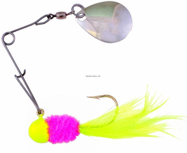 Picture of Mr. Crappie Spin Daddy, 1/16 Oz, Chartreuse/Pink Electric Chicken, W/1 Spare Body