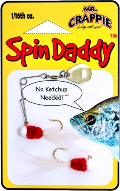 Picture of Mr. Crappie Spin Daddy, 1/16 Oz, White/Red, W/1 Spare Body