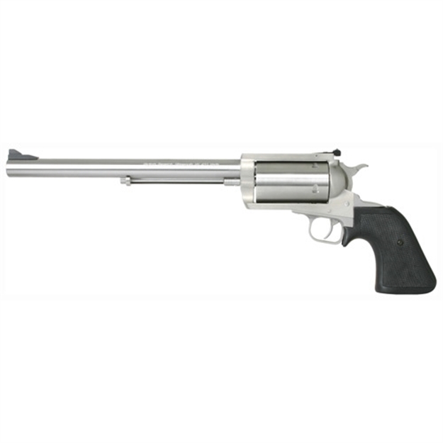 Picture of  Magnum Research Bfr500sw10 Bfr Long Cylinder Large Frame 500 S&W Mag 5 Shot, 10" Brushed Stainless Steel Barrel, Cylinder & Frame, Black Rubber Grip, Exposed Hammer