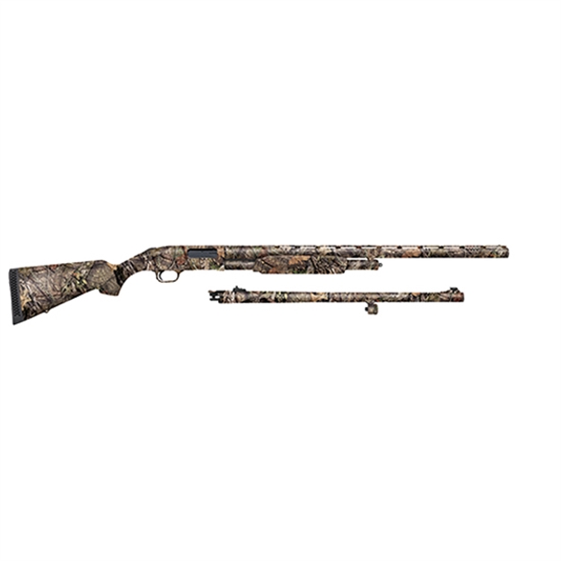 Picture of  Mossberg 52282 500 Combo 12 Gauge 3" 5+1 Overall Mossy Oak Break-Up Country 28" Vent Rib/24" Slugster Barrels, Steel Receiver, Dual Extractors, Fixed Synthetic Stock, Includes Accu-Set Choke 015813522823