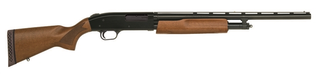 Picture of  Mossberg 57110 505 Bantam Youth 20 Gauge Pump 3" 4+1 20" Blued Vent Rib Barrel, Blued Steel Receiver, Fixed Hardwood Stock, Right Hand, Accu-Set Choke 015813571104