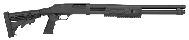 Picture of Mossberg Flex 590 Tactical Pump Shotgun 20" 12Ga Matte Blu Adjust Stock 9 Shot State Laws Apply 51672