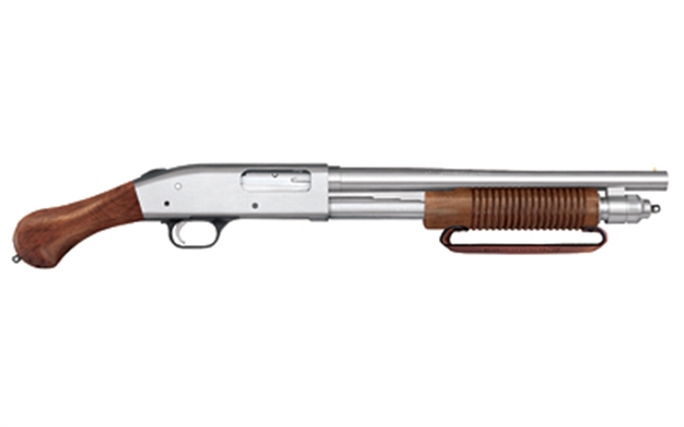 Picture of Mossberg 590 Shockwave 12Ga 3" 6Rd Corn Cob Forend Chrome 50635 015813506359