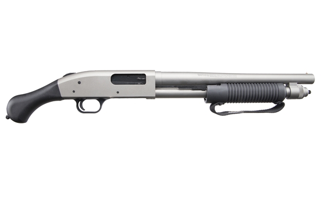 Picture of Mossberg 590 Jic Shockwave Pump Shotgun, 12 Ga, 14" Bbl, Cerakote Stnls, 6-Rnd, Strapped Forend, Carry Tube, Non Nfa 50656