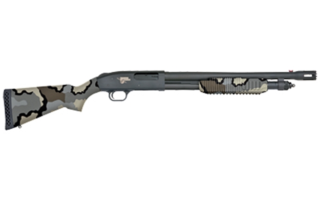 Picture of  Mossberg 52145 590 Thunder Ranch 12 Gauge 5+1 3" 18.50" Stand-Off Breecher Barrel, Matte Blued Metal Finish, Drilled & Tapped Receiver, Kuiu Camo Synthetic Stock W/Tri-Rail Forend, Compact Lop 015813521451
