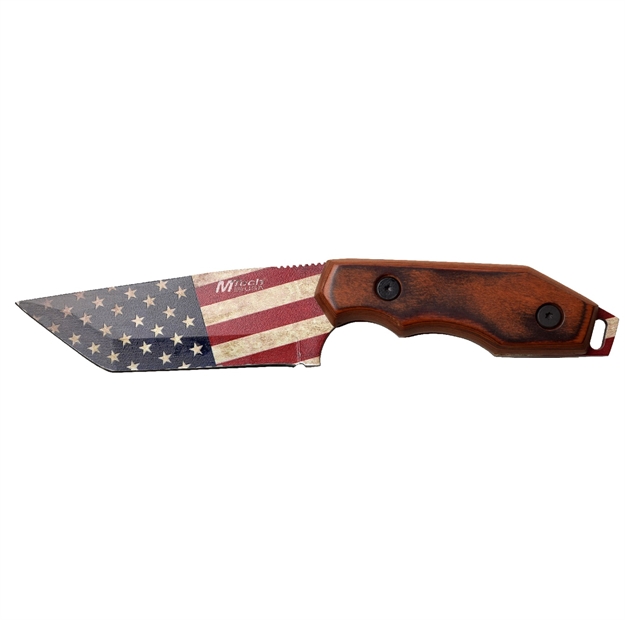 Picture of Mtech Fixed 4.25 IN Blade Brown Wood Handle