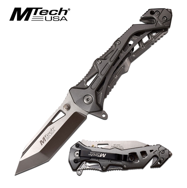 Picture of Mtech Usa Assisted 3.25 IN Blade Gray Aluminum Handle