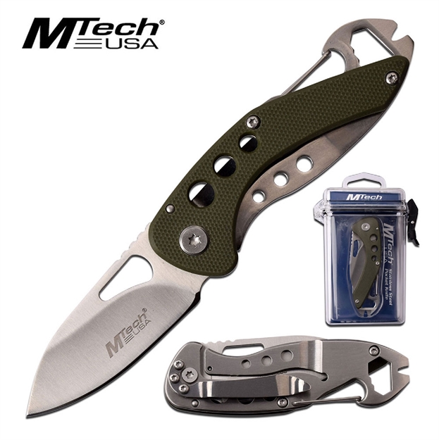 Picture of Mtech Usa Folder 2.1 IN Blade Green G-10 Handle