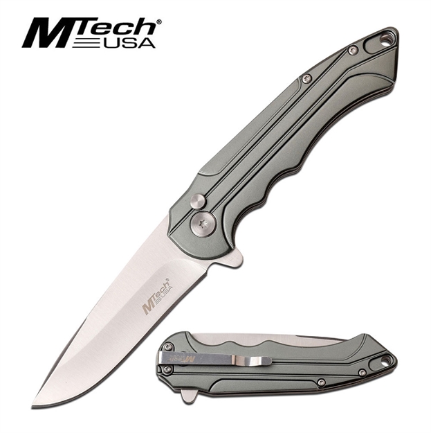 Picture of Mtech Usa Folder 3.1 IN Blade Gray Aluminum Handle