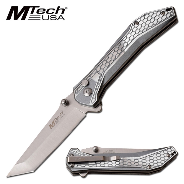 Picture of Mtech Usa Folder 3.25 IN Blade Gray Aluminum Handle