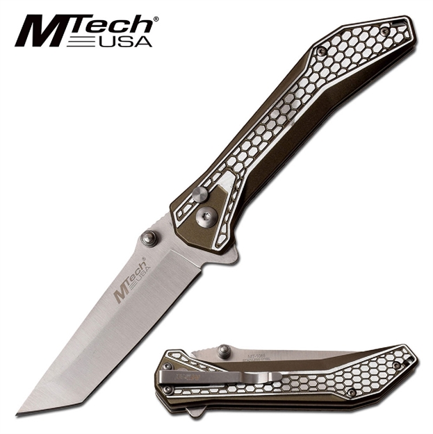 Picture of Mtech Usa Folder 3.25 IN Blade OD Green Aluminum Handle