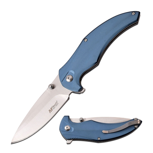 Picture of Mtech Usa Manual Folder W-Ball Bearing Pivot 3.5Inblade-Blue