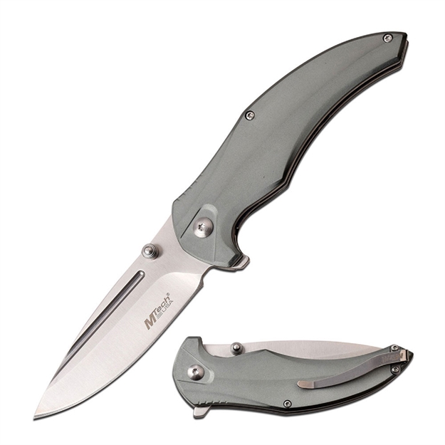 Picture of Mtech Usa Manual Folder W-Ball Bearing Pivot 3.5Inblade-Grey