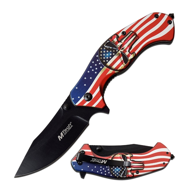 Picture of Mtech Usa Spring Assisted Knife 3.25In Blade 8In Overall