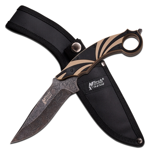 Picture of Mtech Usa Xtreme Fixed Knife 10.25In W-Black And Tan Handle