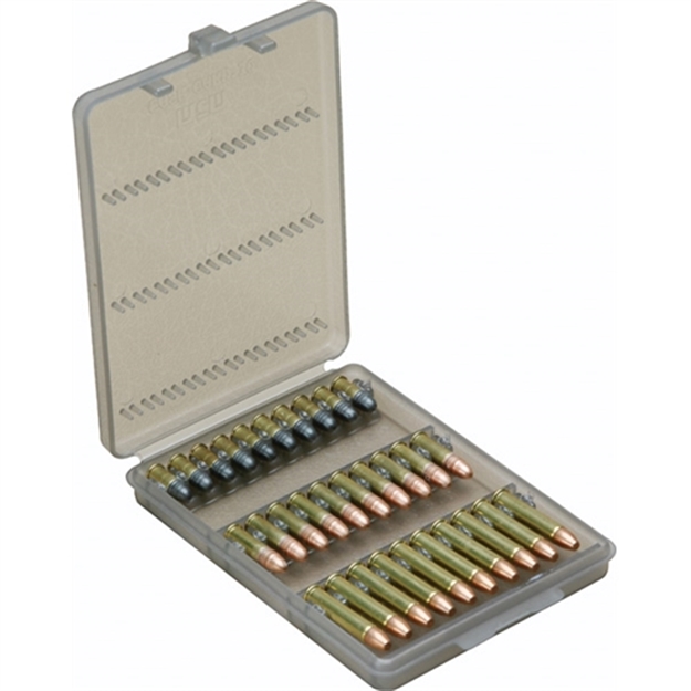 Picture of Mtm Case-Gard W302241 Ammo-Wallet  22 Lr/17 Hm2 Clear Smoke Polypropylene 30Rd W30-22-41 026057100418