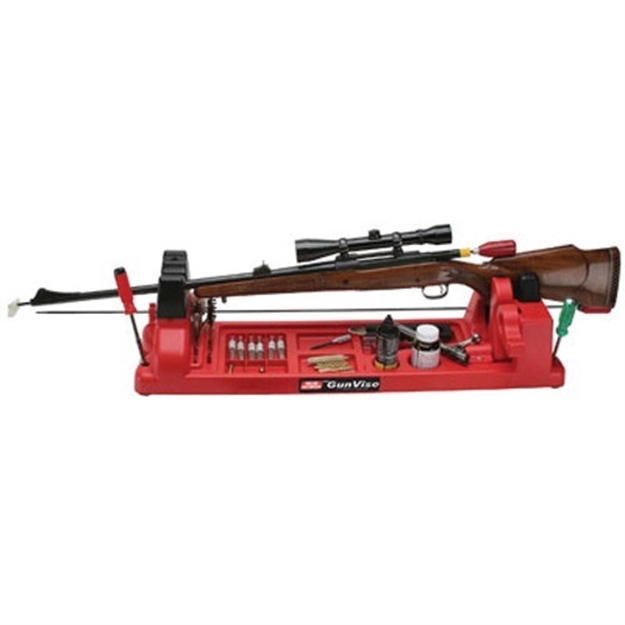 Picture of Mtm Gun Vise, 14 Cleaning Compartments, Storage Area, Polypropylene, Red GV30