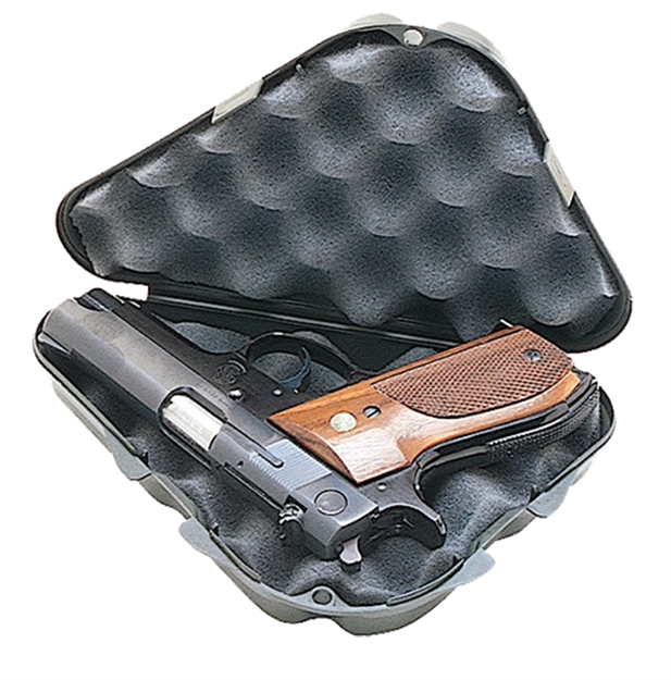 Picture of Mtm Case-Gard 802C40 Single Handgun Case  Made OF Nylon W/ Black Finish & Foam Padding 9.50" X 5.90" X 2.10" Exterior Dimensions 802C-40 026057303406