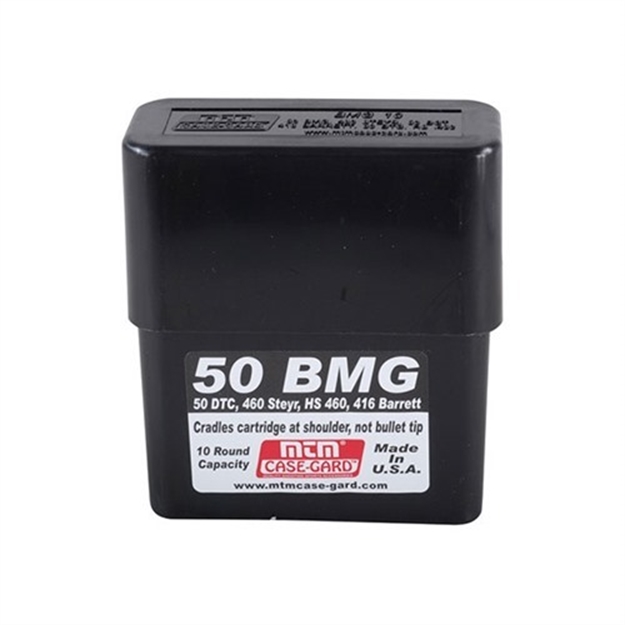 Picture of Mtm Case-Gard Bmg1040 Slip-Top Ammo Box  50 Bmg Black Polypropylene 10Rd BMG10-40