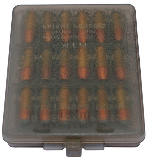Picture of Mtm Case-Gard W18941 Ammo Wallet  Handgun 380 Acp/9Mm Luger 18Rd Clear Smoke Polymer W18-9-41