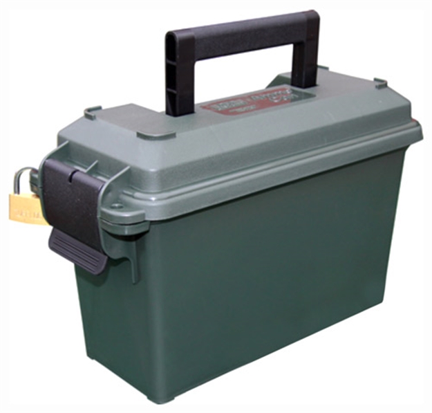 Picture of Mtm 30 Caliber Tall Ammo Can, Polypropylene, 5"L X 11.3"W X 7.2"H, Forest Green AC30T-11 026057363110