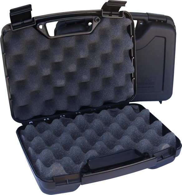 Picture of Mtm Case-Gard Ss-2500 Single Handgun Case  Black Polypropylene Holds Handgun W/ 4" Barrel OR Less 805-40