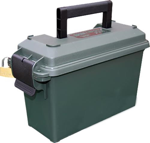 Picture of Mtm 30 Caliber Tall Ammo Can, Polypropylene, 5"L X 11.3"W X 7.2"H, Forest Green AC30T-11