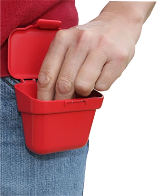 Picture of  Mtm Case-Gard Abp Ammo Belt Pouch  Handgun/Rifle Multi-Caliber 100Rd Belt Clip Mount Red Plastic