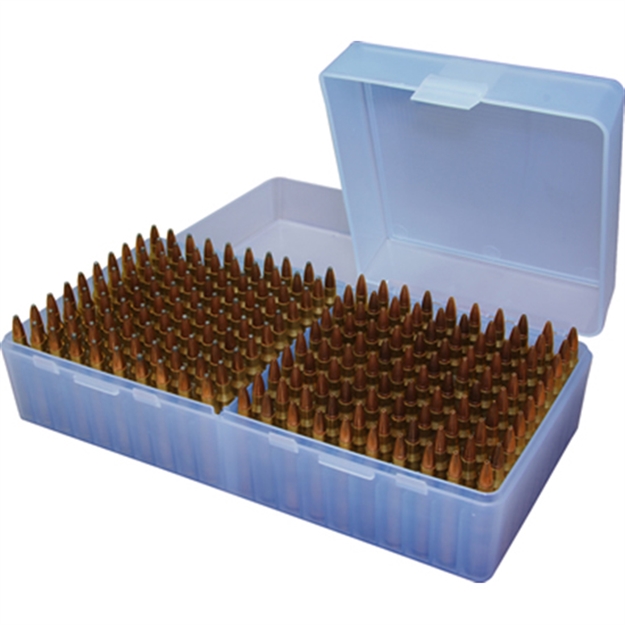 Picture of Mtm Ammo Box 200 Round Flip-Top 223 204 Ruger 6X47, Clr Blue RS200-24 026057238241