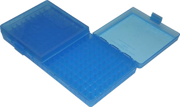 Picture of Mtm Ammo Box 45Acp/40Sw/10Mm 200-Rounds Clear Blue P2004524