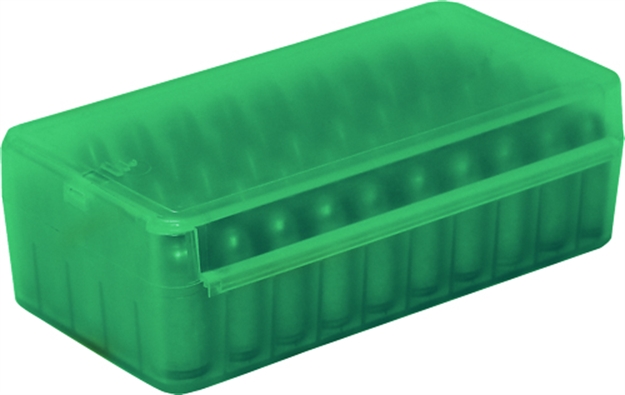 Picture of Mtm Ammo Box .45Acp/.40Sw/10Mm 50-Rounds Side Slide CL Green P50SS4516 026057123165