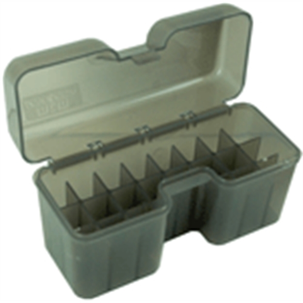 Picture of Mtm Case-Gard Rf22sm41 Ammo Box Flip-Top Multi Caliber Rifle Clear Smoke Polypropylene 22Rd RF22-SM-41