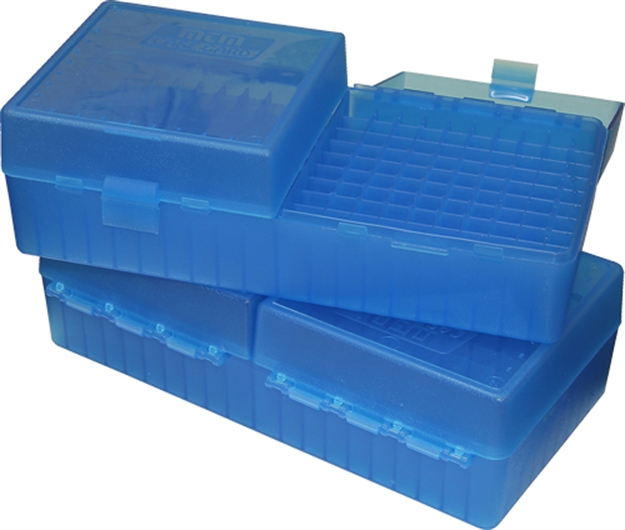 Picture of Mtm Ammo Box Small Rifle 200-Rounds Flip Top Style Blue RS20024 026057238241