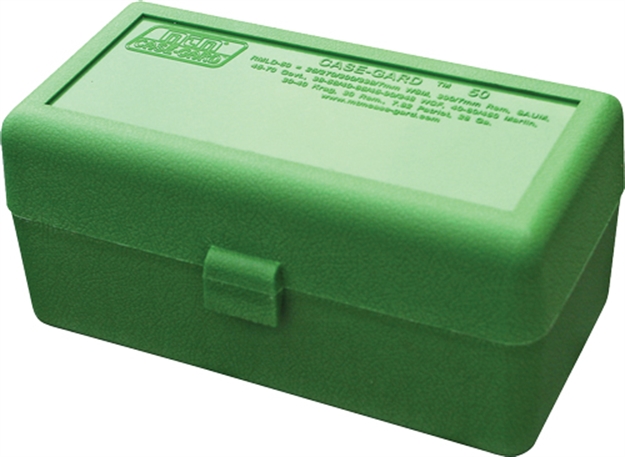 Picture of Mtm Case-Gard Ammo Box 50 Round Flip-Top 300 Wsm 45-70 7Mm R Saum, Green RMLD-50-10