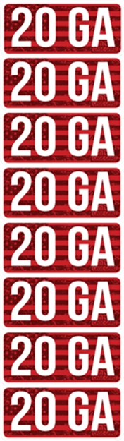 Picture of Mtm Ammo Caliber Labels 20Ga 8-Pack! CL20GA