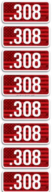 Picture of Mtm Ammo Caliber Labels, 308 Win, 8-Pack
