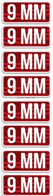 Picture of Mtm Ammo Caliber Labels, 9Mm, 8-Pack