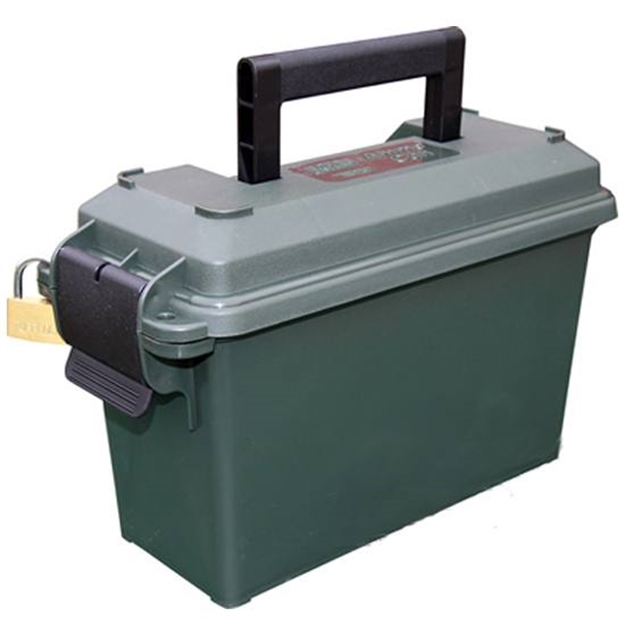 Picture of Mtm 30 Caliber Tall Ammo Can, Polypropylene, 5"L X 11.3"W X 7.2"H, Forest Green AC30T-11 026057363110