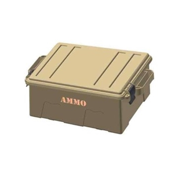 Picture of Mtm Ammo Crate Utility Box, 19"L X 15.75"W X 8"H, UP TO 85 Lbs, Side Handles, O-Ring Seal, Dark Earth ACR8-72