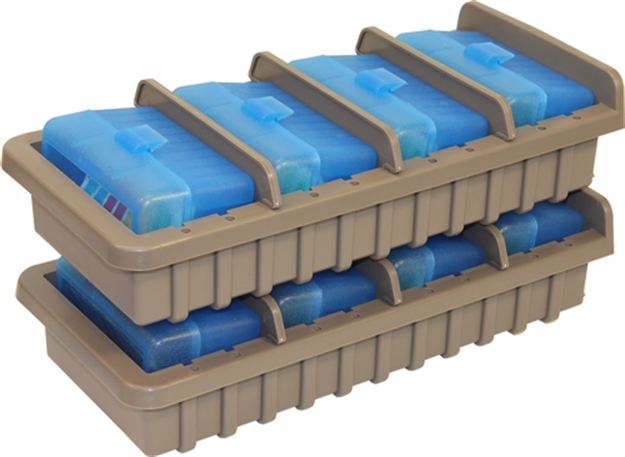 Picture of Mtm Ammo Rack W/ 4 Rs50 50Rnd Flip Top Boxes Clr Blue/Dk Eth