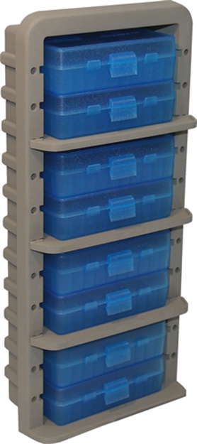 Picture of Mtm Ammo Rack W/ 8 P509m 50Rnd Flip Top Boxes Clr Blue/Dk Eth