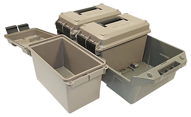 Picture of  Mtm Case-Gard Ac3c 3-Can Ammo Crate  50Cal Dark Earth/Army Green Polypropylene
